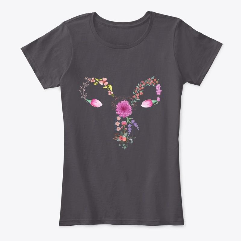 Floral Uterus Ladies Tee 