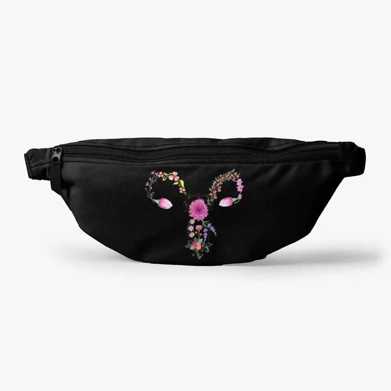 Floral Uterus Fanny Pack 