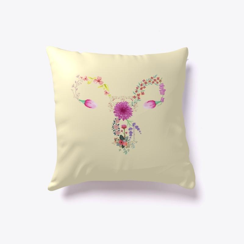 Floral Uterus Pillow